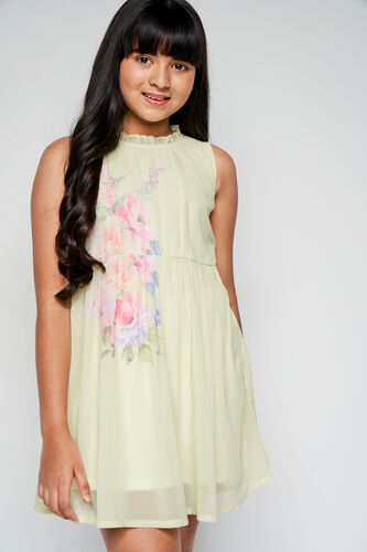 Blossoms Fit And Flare Dress, Green, image 1